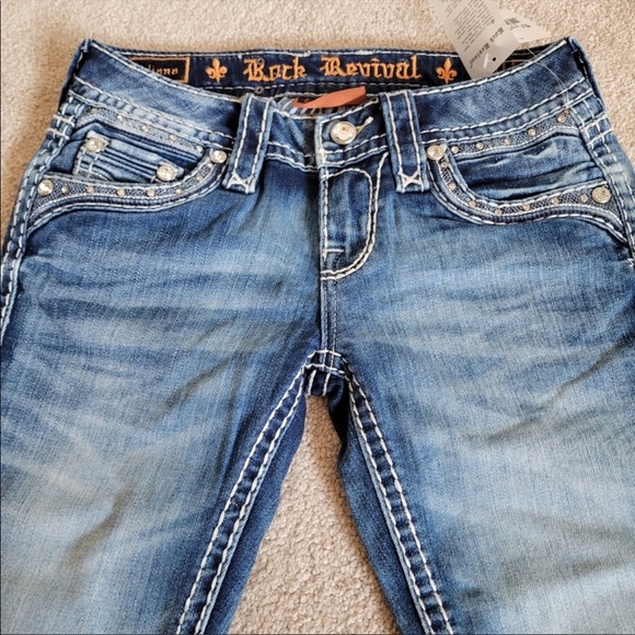 NWT ROCK REVIVAL ALIANA SKINNY JEAN 24 - Picture 4 of 6